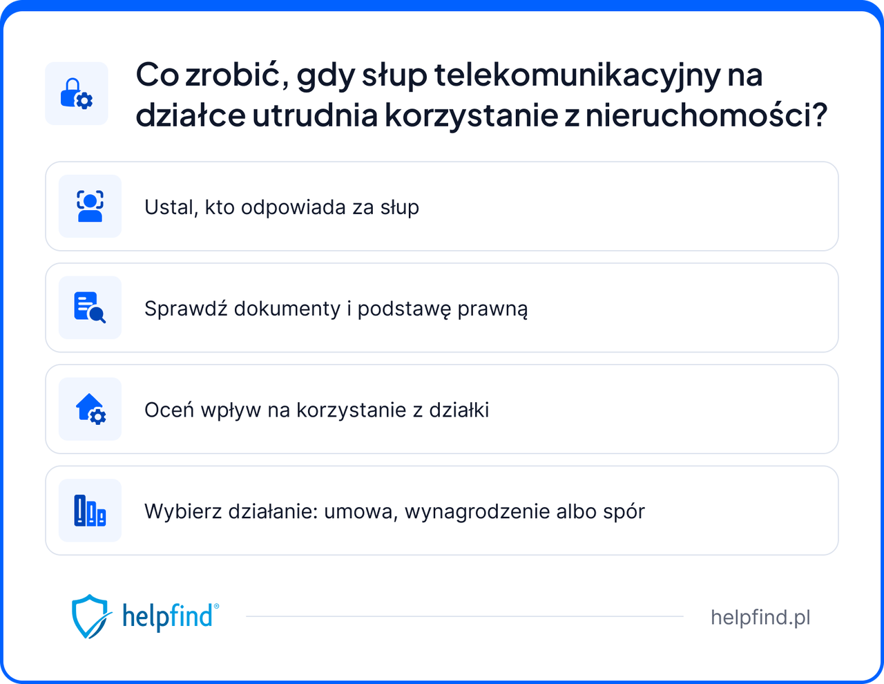 słup telekomunikacyjny na działce