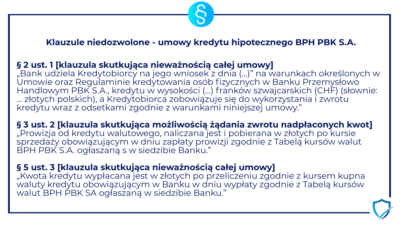 Klauzule niedozwolone bph