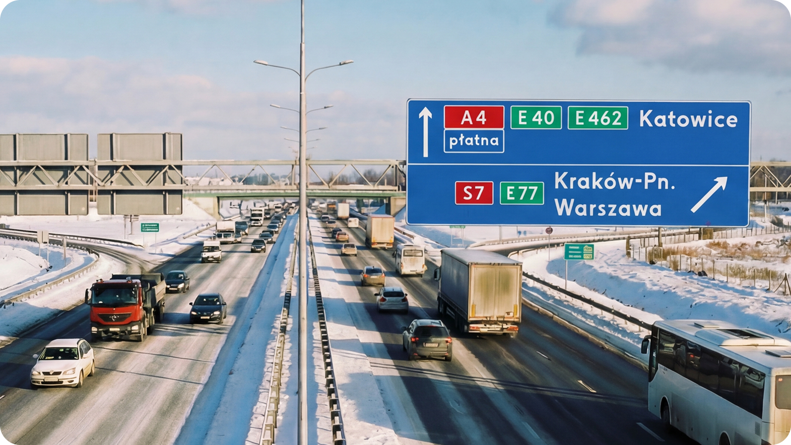 holowanie - autostrady i drogi ekspresowe w Polsce