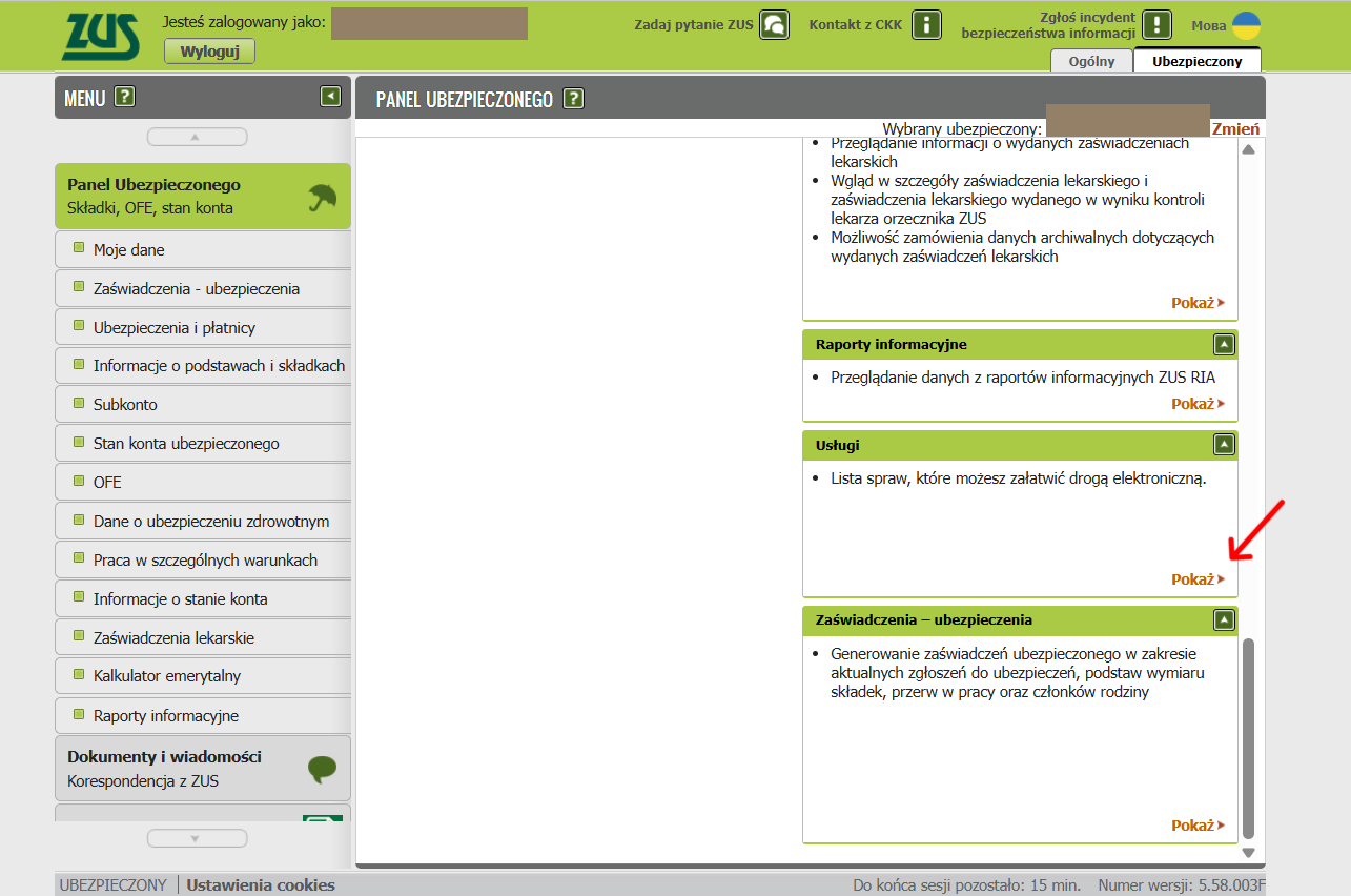 kopia decyzji o przyznaniu wcześniejszej emerytury