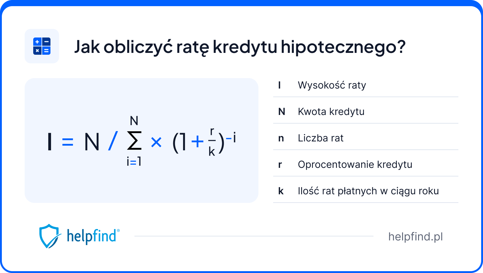 jak obliczyć wysokość raty kredytu hipotecznego