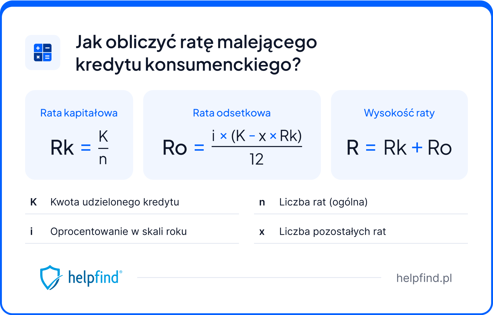 jak obliczyć raty malejące kredytu gotówkowego