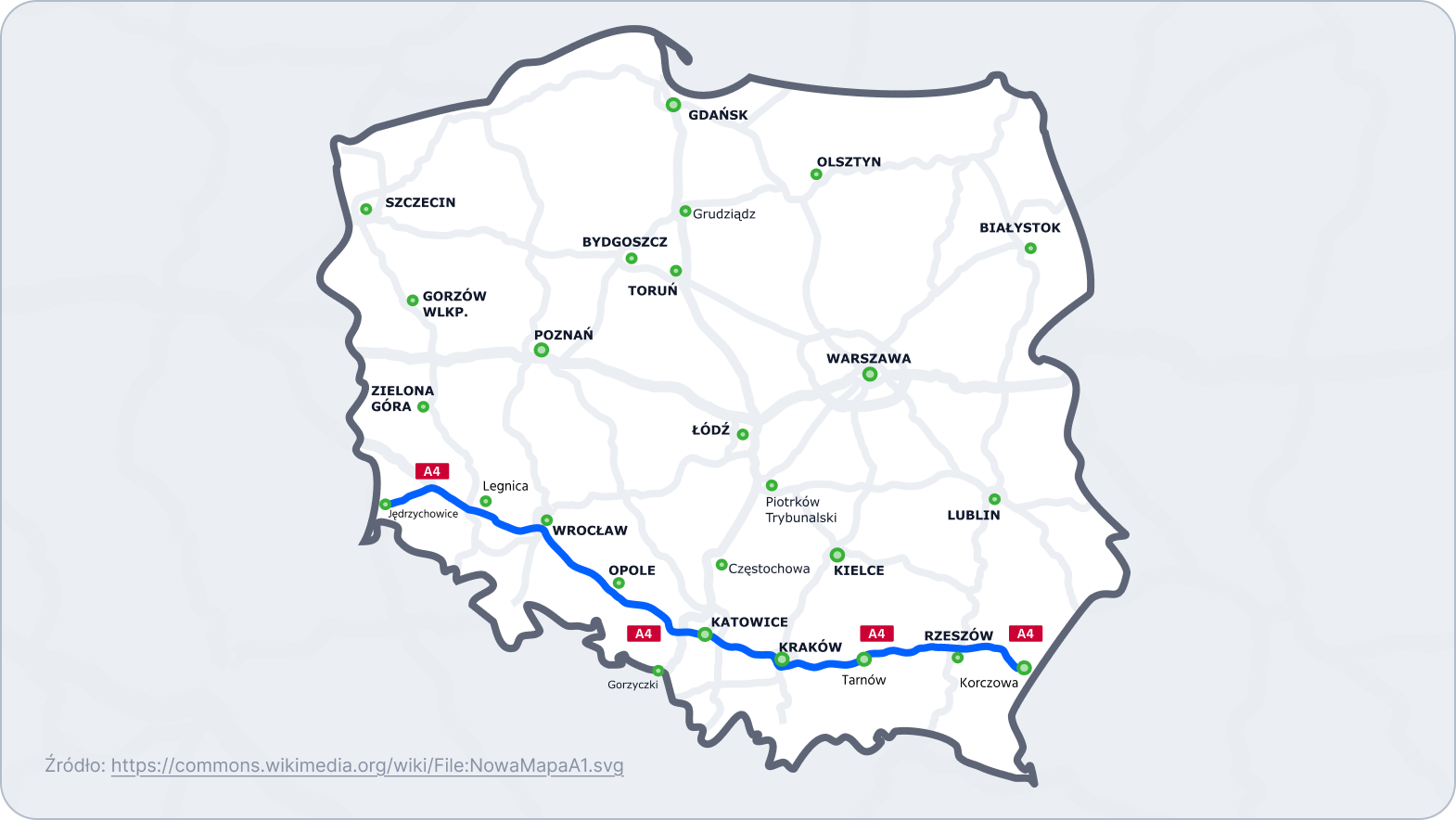 autostrada a4 przebieg