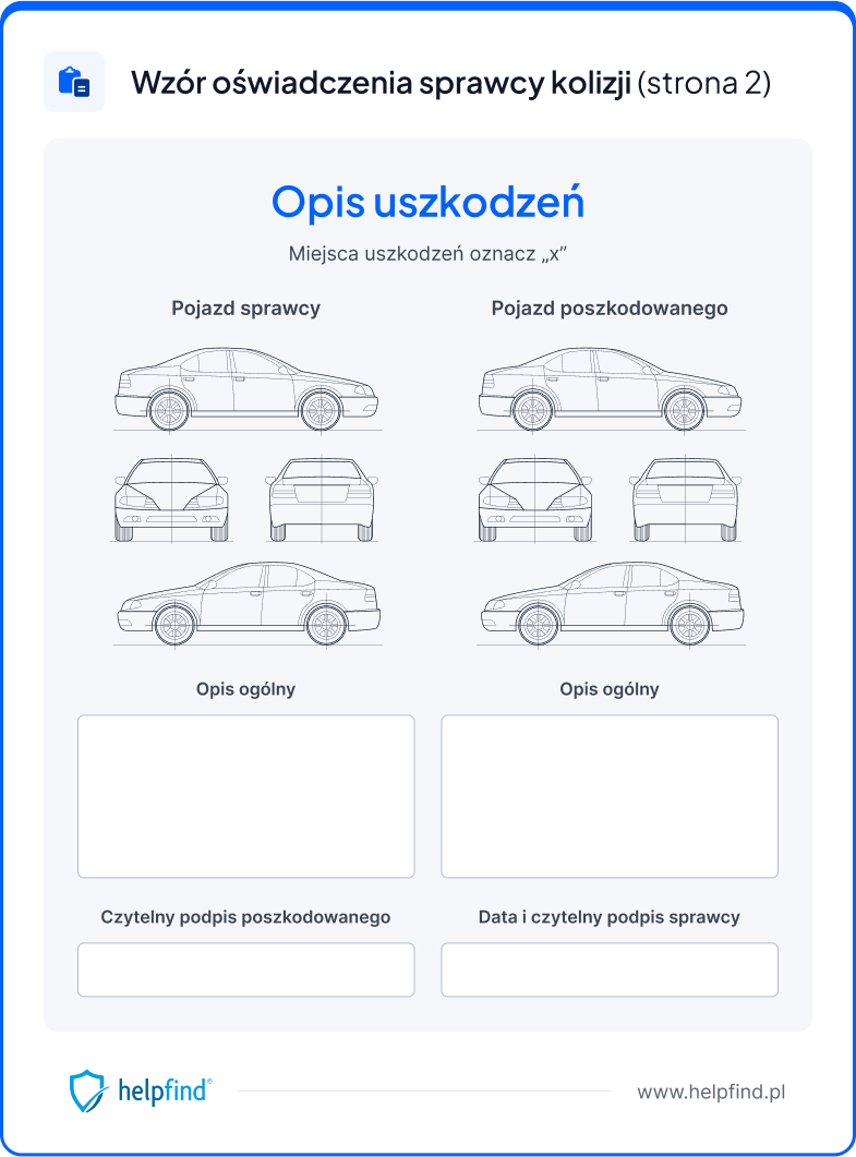 szkoda na parkingu oświadczenie pdf