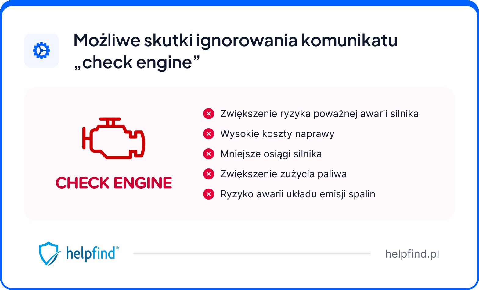 check engine kontrolka silnika – skutki lekceważenia komunikatu