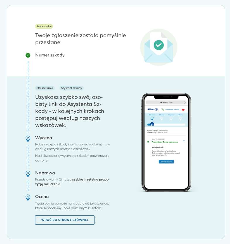 zgłoszenie szkody zalania allianz